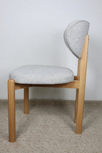 SEB LIGHT GREY FABRIC DINING CHAIR