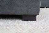 HALLE N6 DARK GREY FABRIC OTTOMAN
