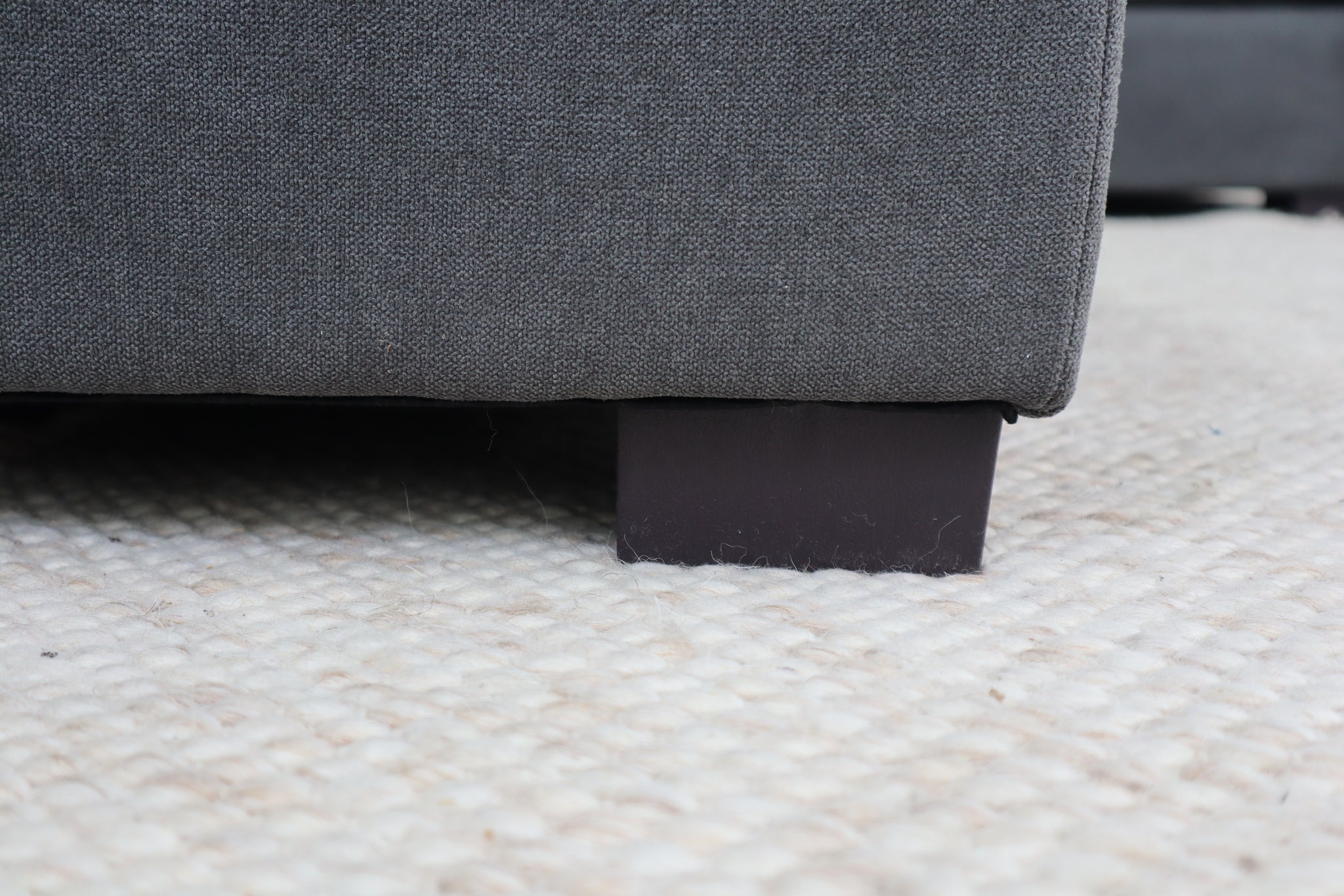 HALLE N6 DARK GREY FABRIC OTTOMAN