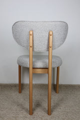 SEB LIGHT GREY FABRIC DINING CHAIR