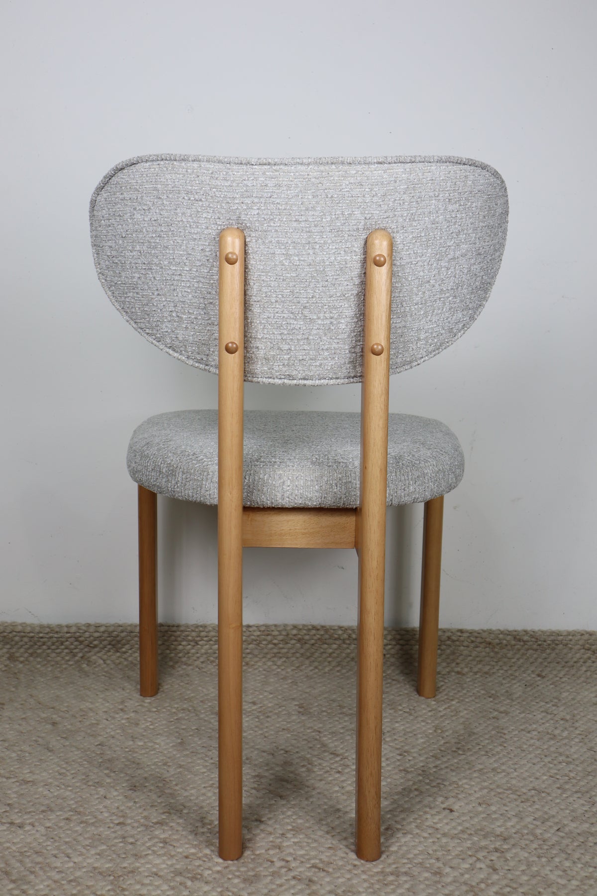 SEB LIGHT GREY FABRIC DINING CHAIR