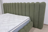 SHAE GREEN BOUCLE KING BED