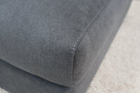 HALLE N6 DARK GREY FABRIC OTTOMAN