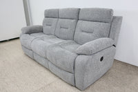 JAMIE GREY FABRIC ELECTRIC 3 SEATER