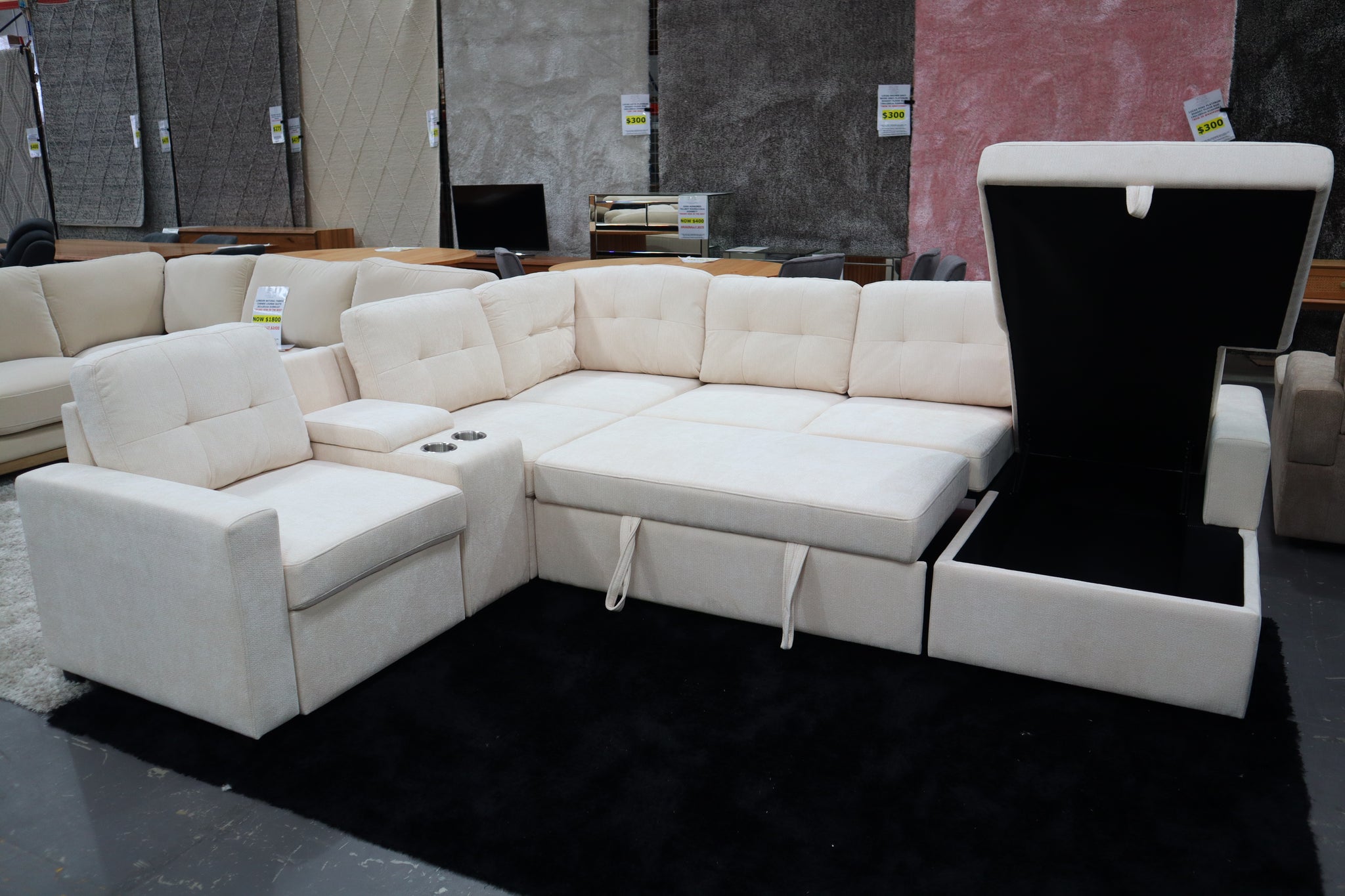 ELSIE BEIGE CORNER LOUNGE
