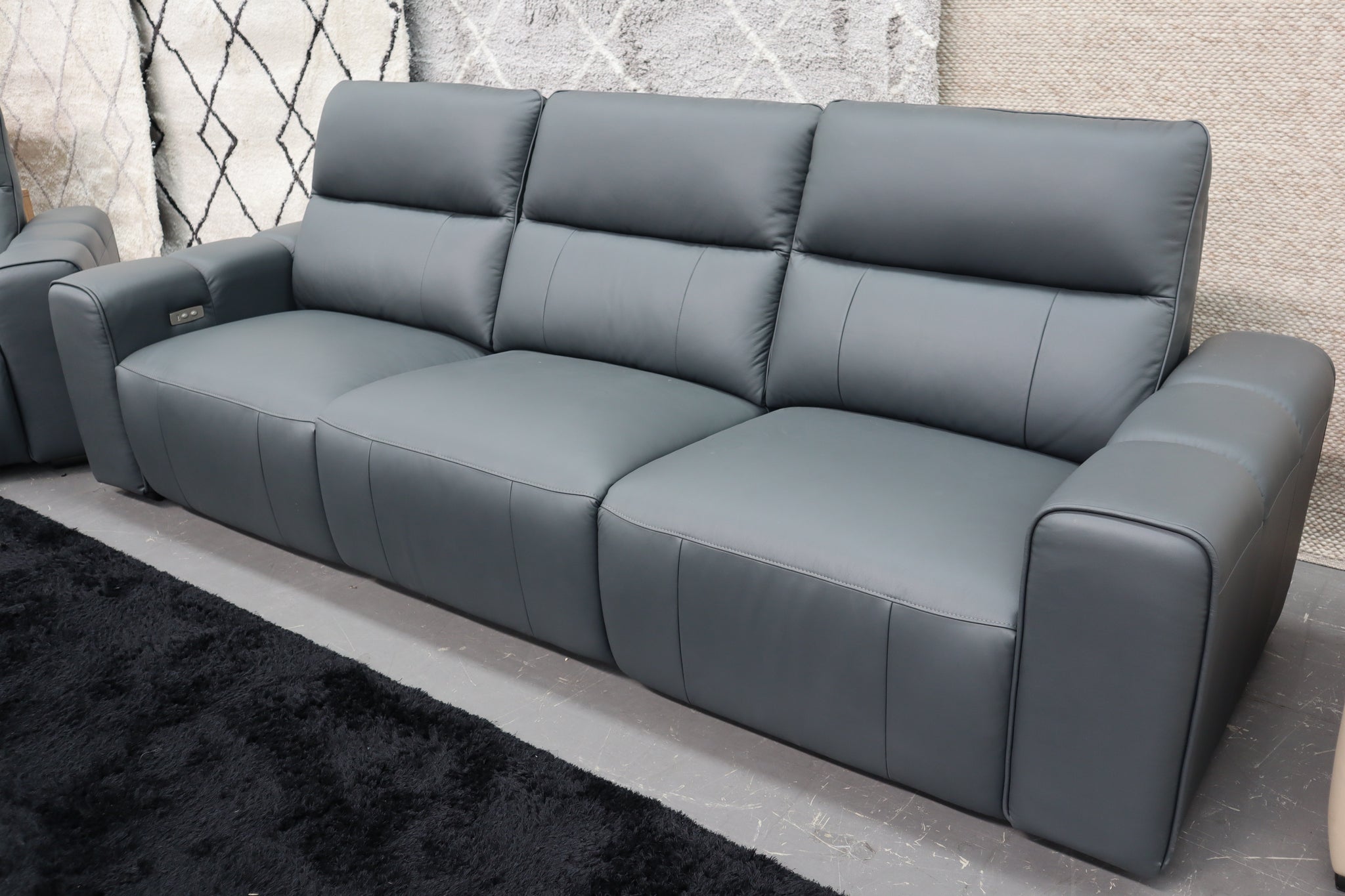CARLTON DARK GREY 3 SEATER