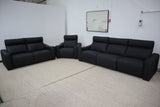 ASPEN BLACK LEATHER 2 SEATER