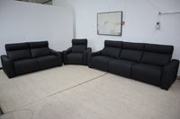 ASPEN BLACK LEATHER 2 SEATER