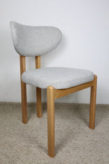 SEB LIGHT GREY FABRIC DINING CHAIR