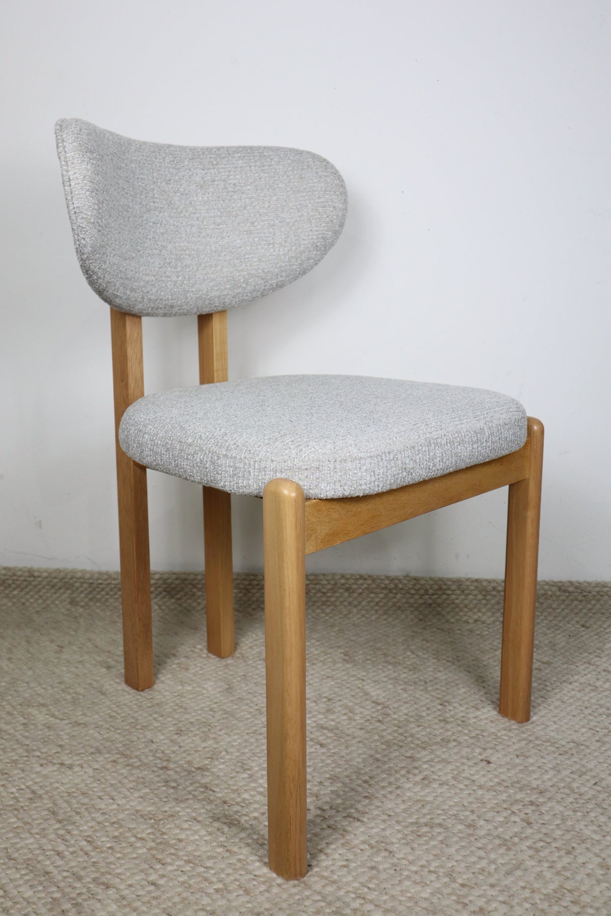 SEB LIGHT GREY FABRIC DINING CHAIR