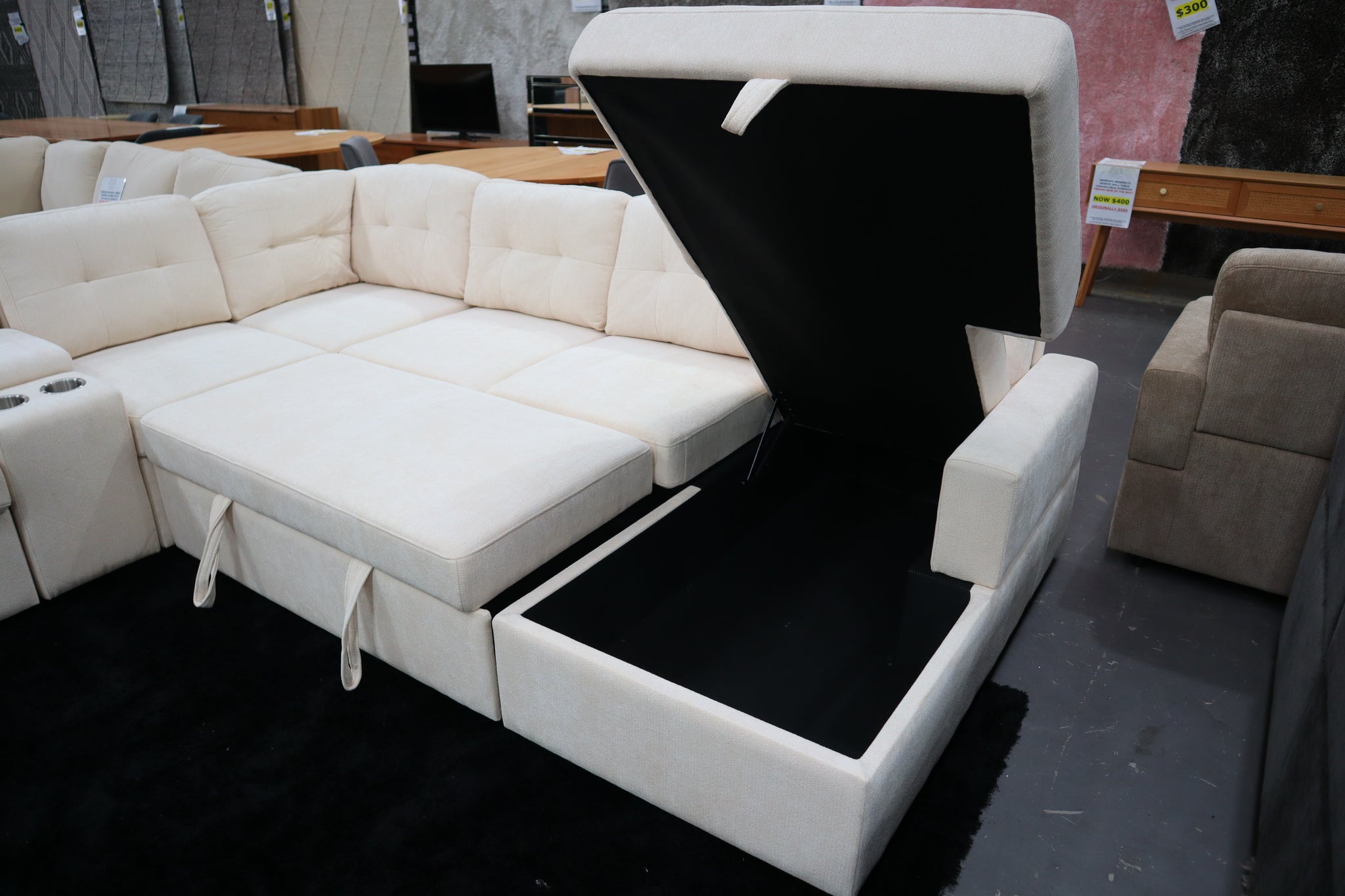 ELSIE BEIGE CORNER LOUNGE