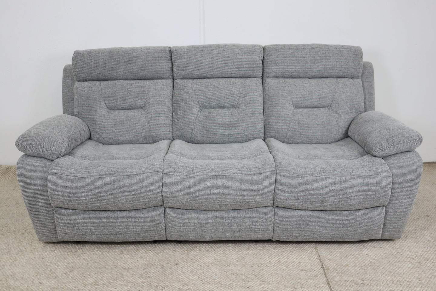 JAMIE GREY FABRIC ELECTRIC 3 SEATER