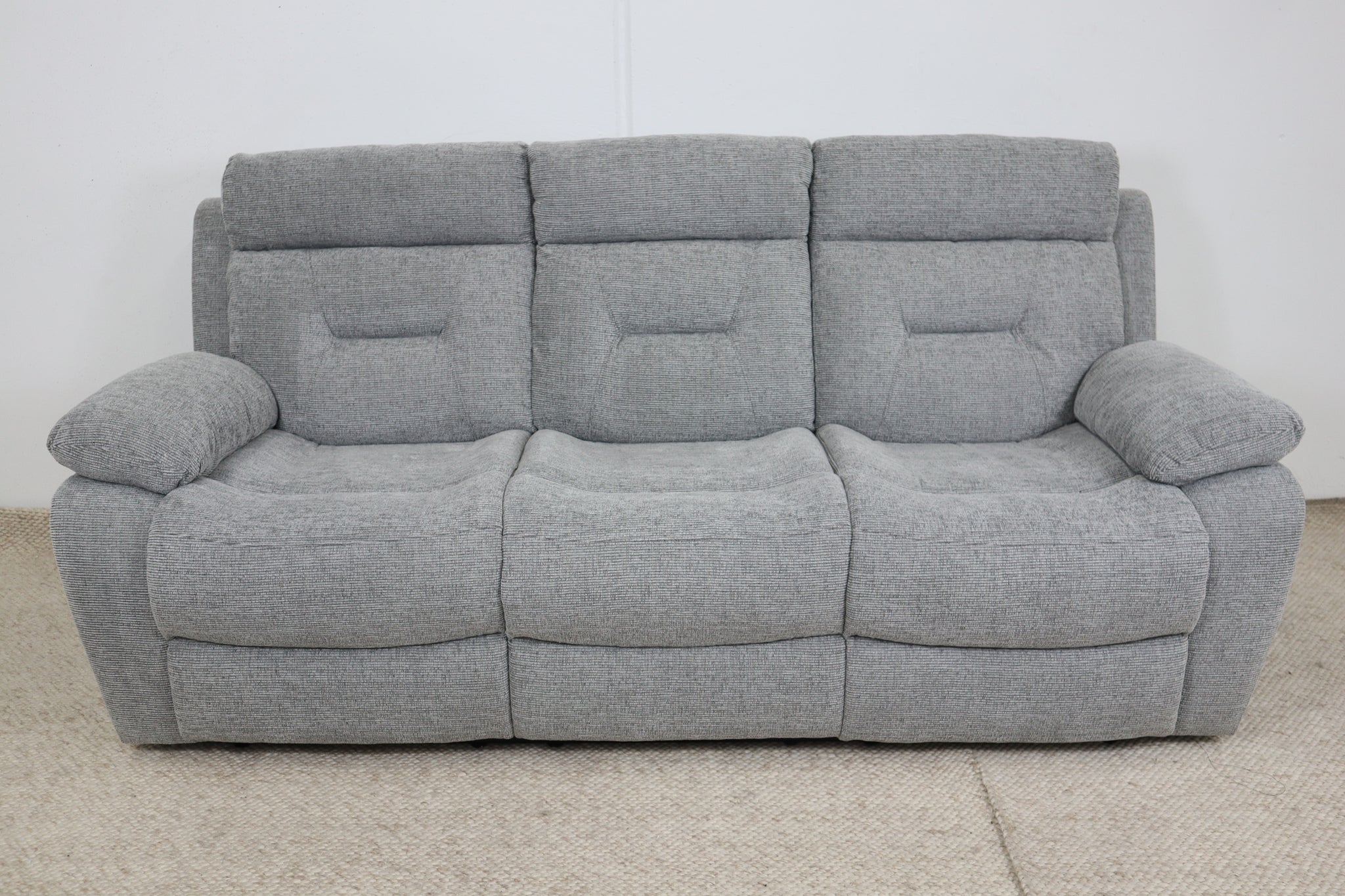 JAMIE GREY FABRIC ELECTRIC 3 SEATER