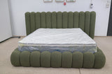 SHAE GREEN BOUCLE KING BED