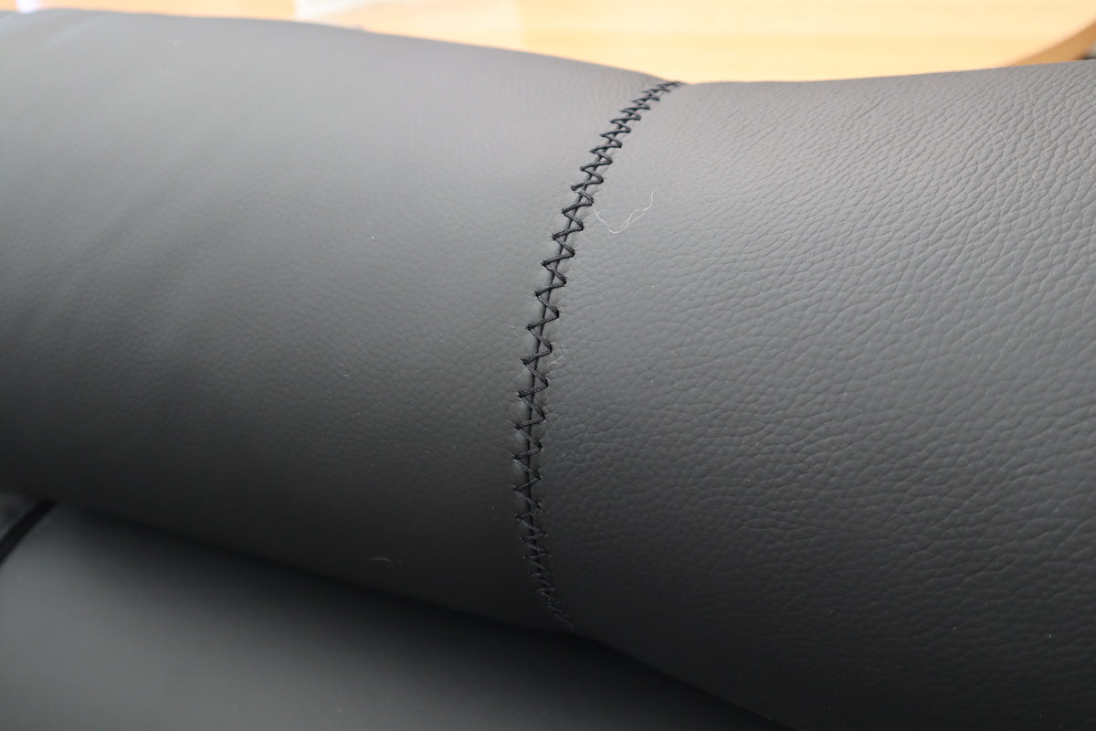HAMISH BLACK LEATHER ELECTRIC CORNER LOUNGE SUITE