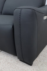 ASPEN BLACK LEATHER 2 SEATER