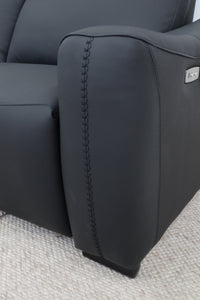 ASPEN BLACK LEATHER 2 SEATER