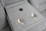 JAMIE GREY FABRIC ELECTRIC 3 SEATER