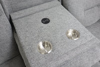JAMIE GREY FABRIC ELECTRIC 3 SEATER