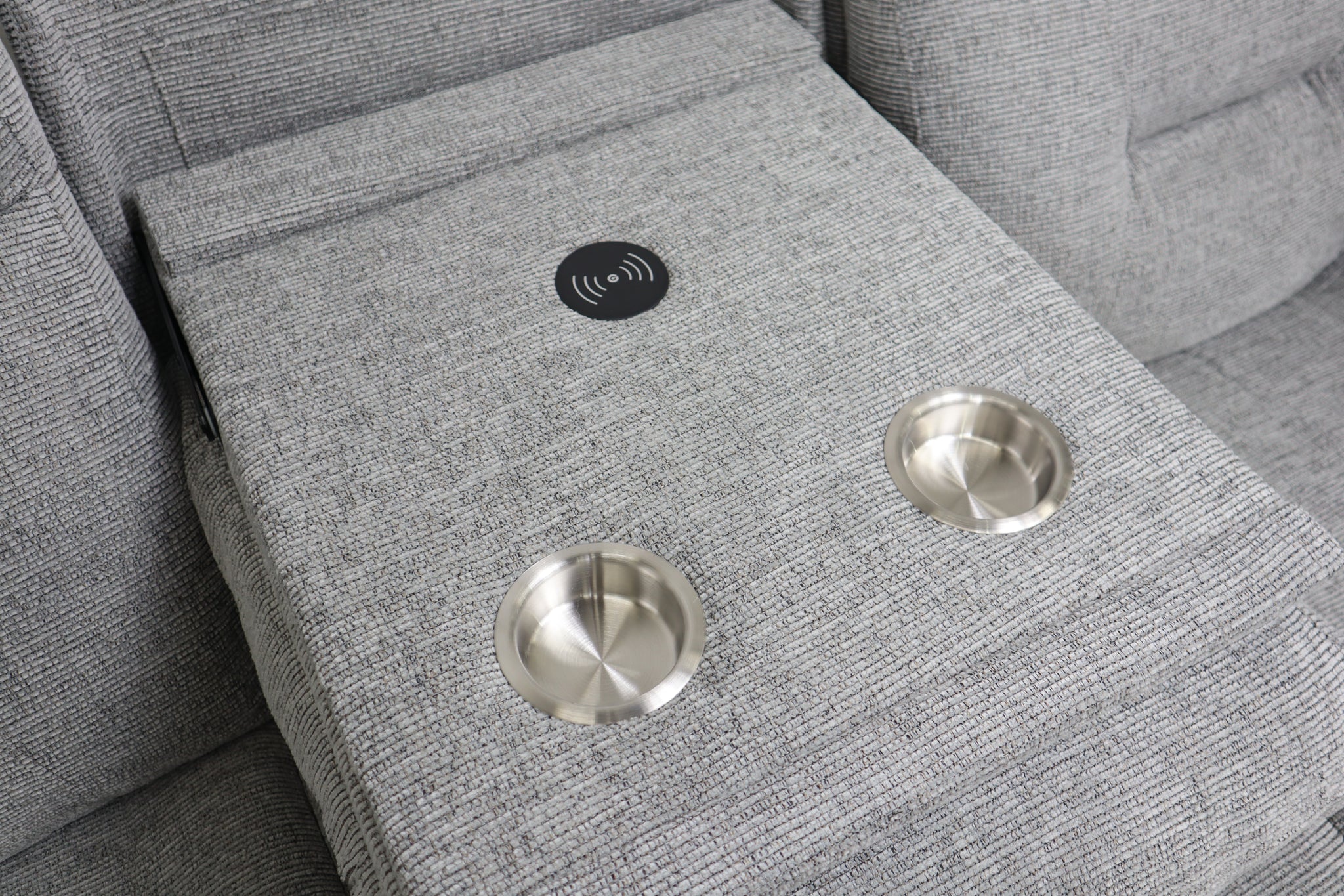 JAMIE GREY FABRIC ELECTRIC 3 SEATER