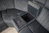 PAYTON DARK GREY FABRIC ELECTRIC CORNER LOUNGE