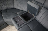 PAYTON DARK GREY FABRIC ELECTRIC CORNER LOUNGE