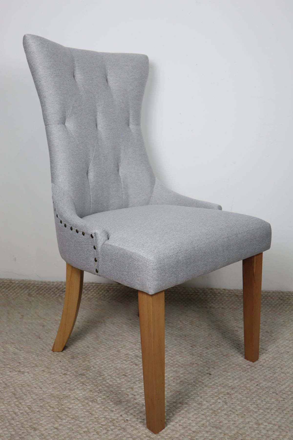 LUCY LIGHT GREY FABRIC DINING CHAIR