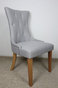 LUCY LIGHT GREY FABRIC DINING CHAIR