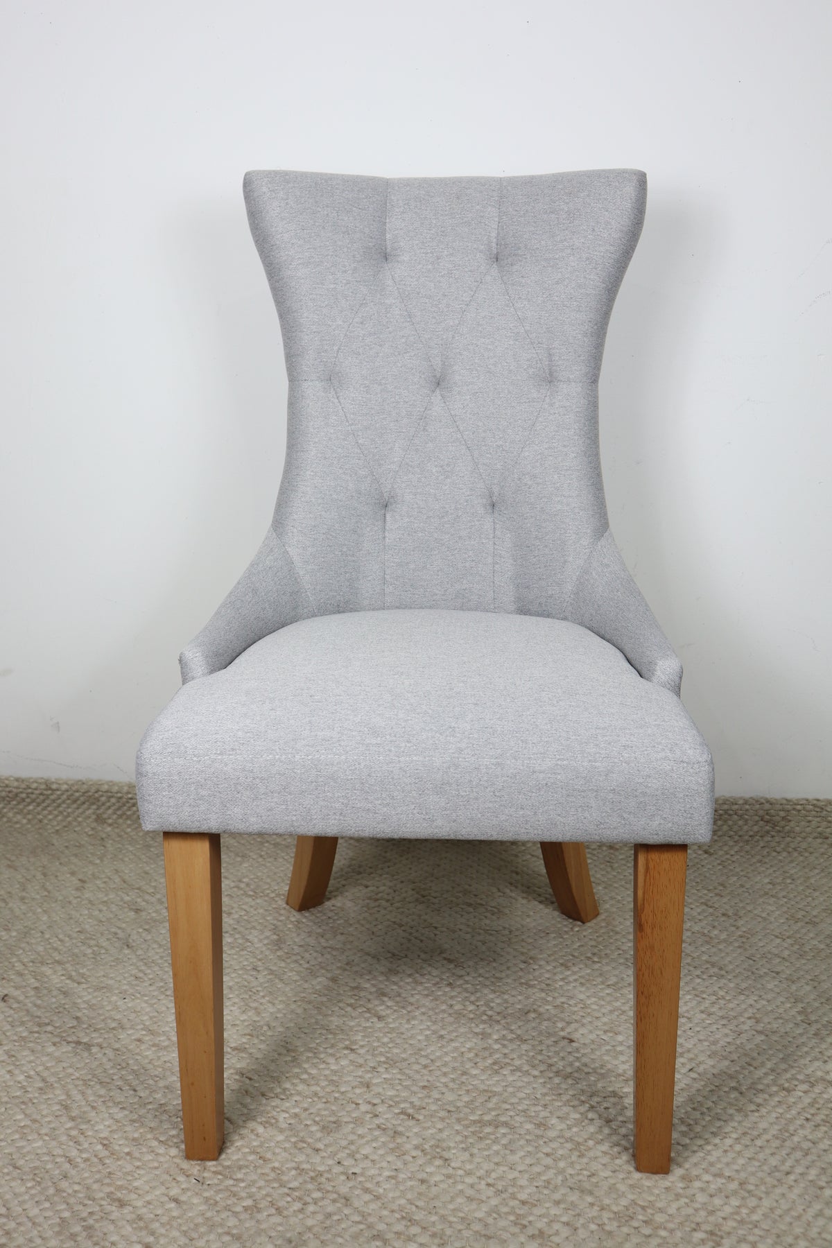 LUCY LIGHT GREY FABRIC DINING CHAIR