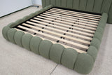SHAE GREEN BOUCLE KING BED