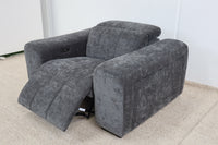 NOAH CHARCOAL FABRIC ELECTRIC RECLINER
