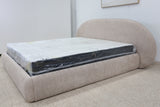 TAYA TAUPE FABRIC QUEEN BED
