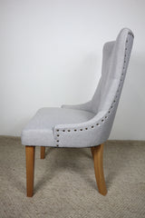 LUCY LIGHT GREY FABRIC DINING CHAIR