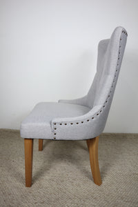 LUCY LIGHT GREY FABRIC DINING CHAIR