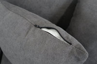 HALLE N6 DARK GREY FABRIC 2 SEATER
