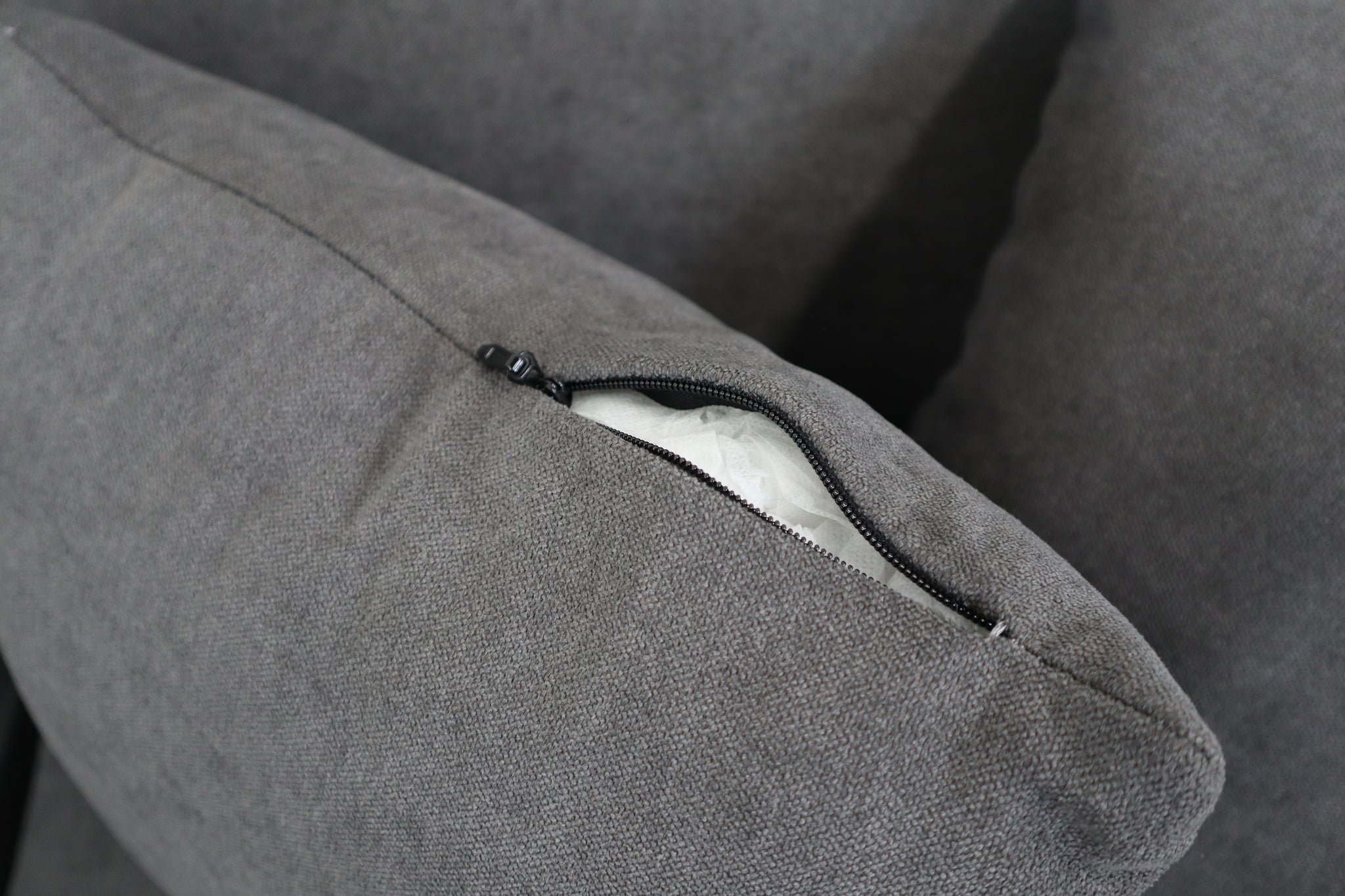 HALLE N6 DARK GREY FABRIC 2 SEATER