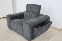 NOAH CHARCOAL FABRIC ELECTRIC RECLINER
