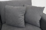 HALLE N6 DARK GREY FABRIC 2 SEATER