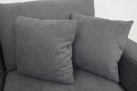 HALLE N6 DARK GREY FABRIC 2 SEATER