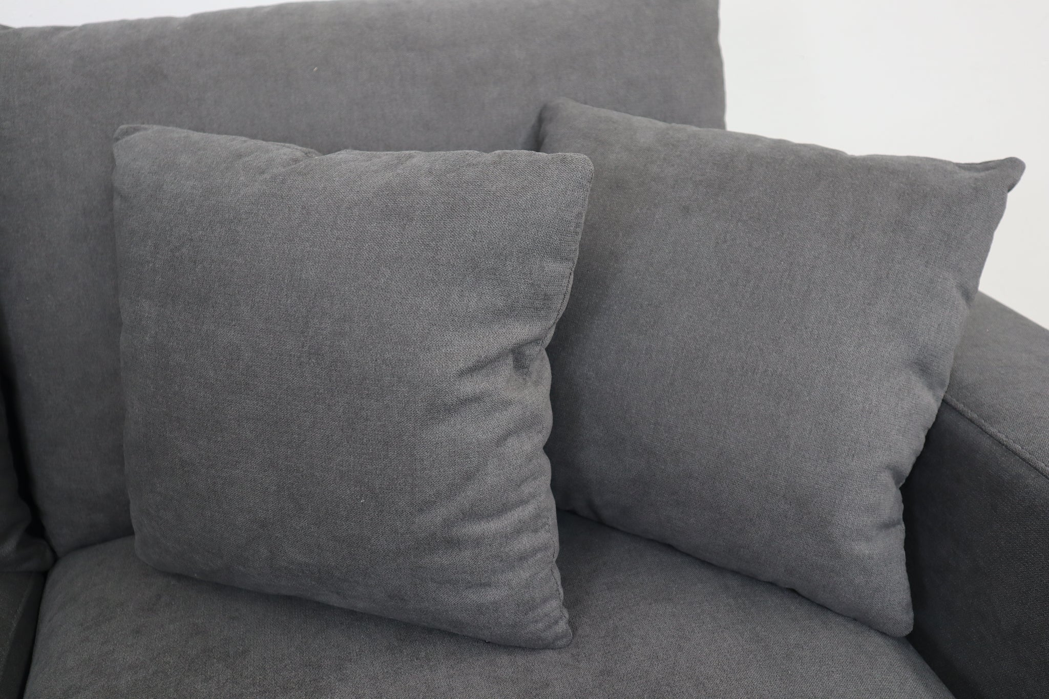 HALLE N6 DARK GREY FABRIC 2 SEATER