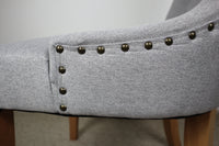 LUCY LIGHT GREY FABRIC BAR STOOL