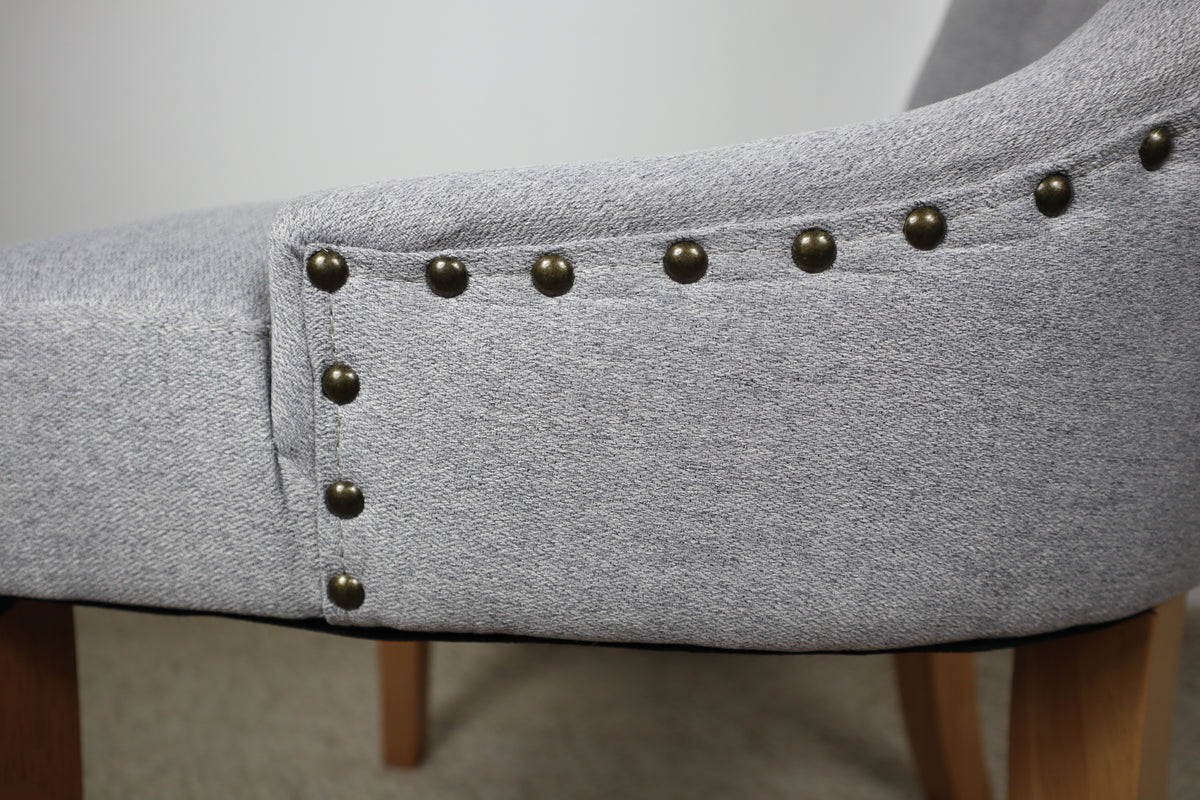 LUCY LIGHT GREY FABRIC BAR STOOL