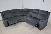 PAYTON DARK GREY FABRIC ELECTRIC CORNER LOUNGE