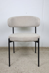 WADE NATURAL FABRIC DINING CHAIR