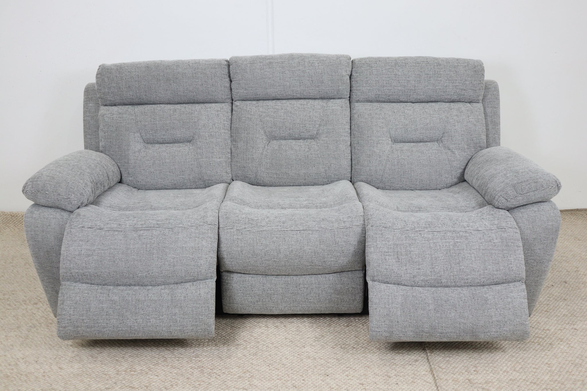 JAMIE GREY FABRIC ELECTRIC 3 SEATER