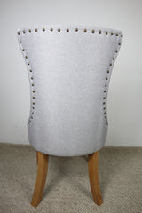 LUCY LIGHT GREY FABRIC DINING CHAIR
