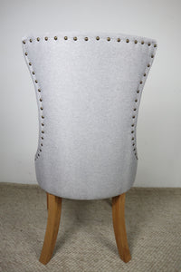 LUCY LIGHT GREY FABRIC DINING CHAIR