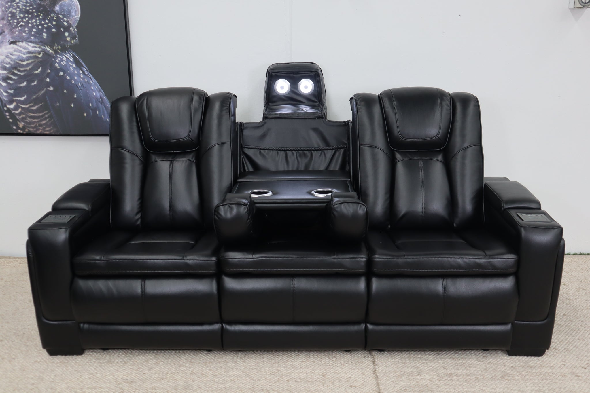 JASPER BLACK 3 SEATER