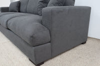 HALLE N6 DARK GREY FABRIC 3 SEATER