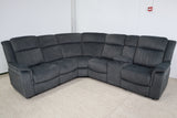 PAYTON DARK GREY FABRIC ELECTRIC CORNER LOUNGE